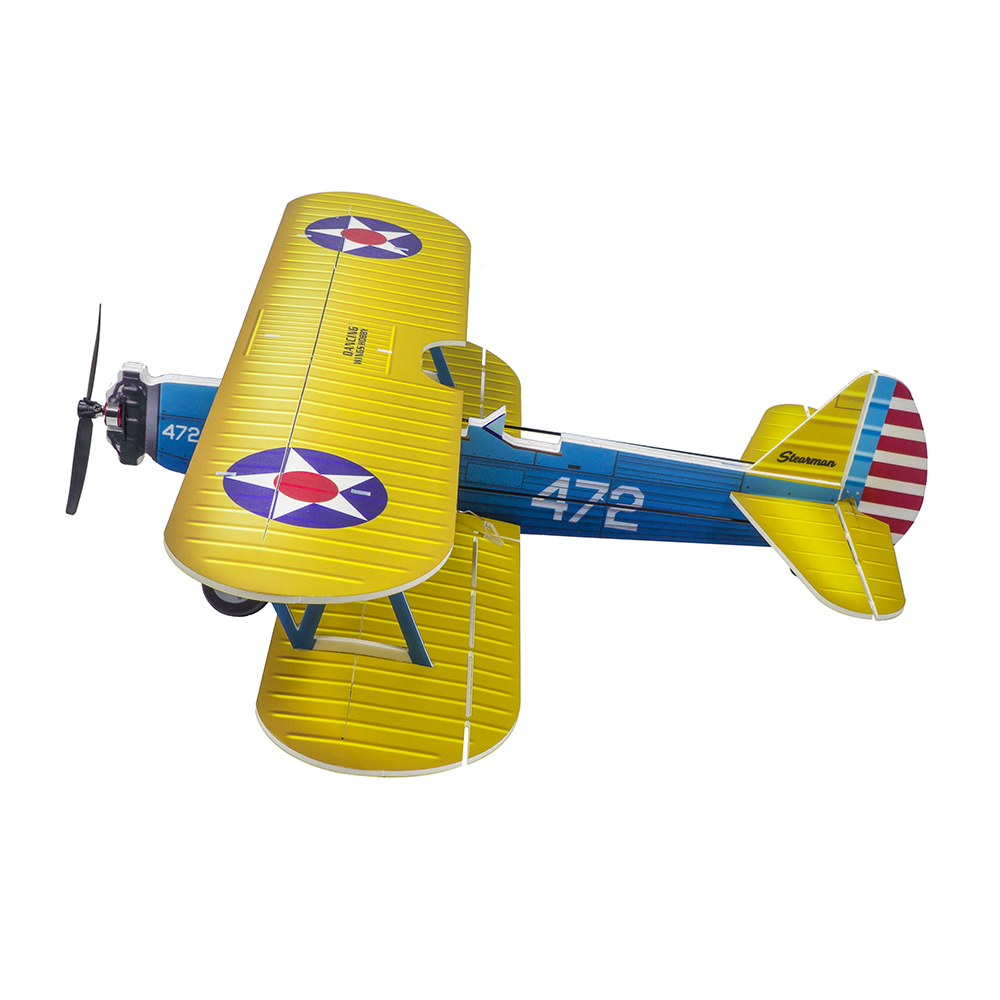 Dancing-Wings-Hobby-E25-Stearman-PT-17-Kaydet-450mm-Spannweite-PP-Material-RC-Flugzeug-Doppeldecker--1982213-2